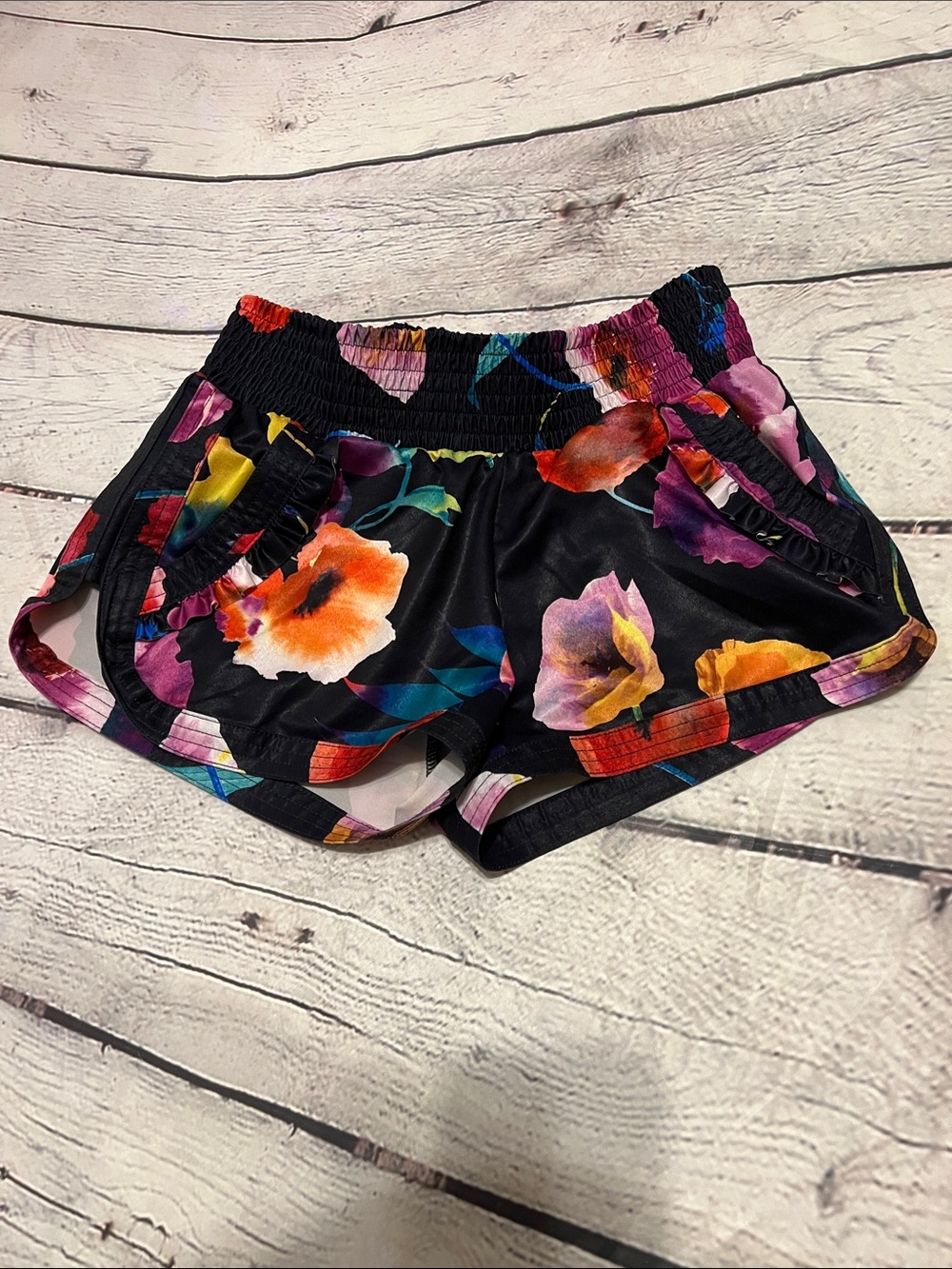 Jo & Jax Black Floral Piper Shorts YL